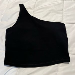 Old Navy Light-Support PowerChill One-Shoulder Longline Sports Bra for Women